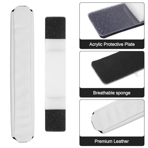 Alitutumao Soft Protein Leather Headband Cushion Pads Compatible with Monster Beats by Dr.Dre PRO Detox Wireless Headset Headphones (White) - color: White Headband