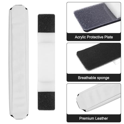 Alitutumao Soft Protein Leather Headband Cushion Pads Compatible with Monster Beats by Dr.Dre PRO Detox Wireless Headset Headphones (White) - color: White Headband