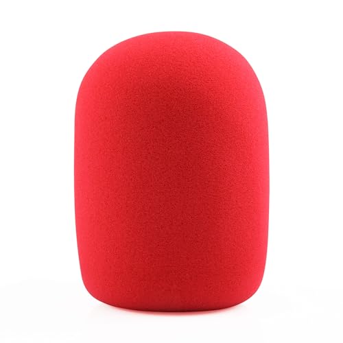 LEFXMOPHY PodMic Pop Filter, for Rode Procaster Podcaster NT1 NT1-A NT2-A NT-USB K2 NT1000 NT2000 Windscreen Replacement Foam Cover Pod Mic Wind Screen, WS2 Red Microphone Muffler