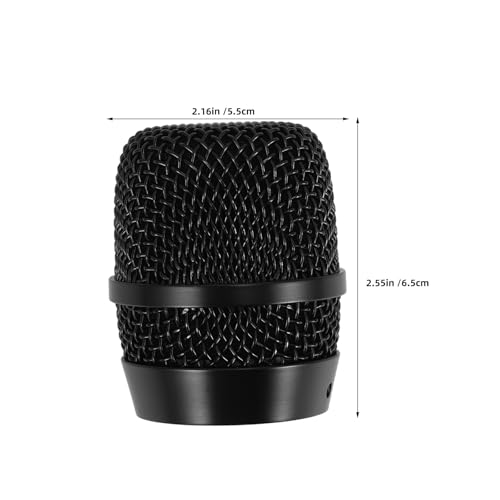 2Pcs Microphone Metal Head Cap Replacement Compatible for Beyer - Mesh Wireless Mic Grille Ball Head - Microphone Grille Ball for KTV - size: 6.50X5.50X5.50CM