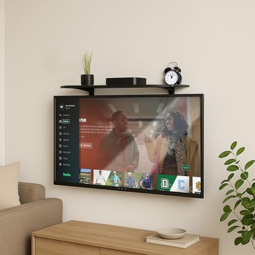 Mount-It TV Wall Mount Shelf Bracket Under TV for Cable Box, DVD Player, Stereo AV Components Shelf,Black - size: Single