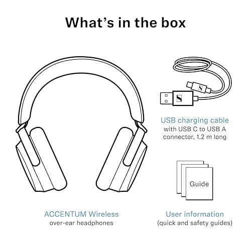 Sennheiser ACCENTUM Wireless Bluetooth Headphones, 50hr Battery, ANC, White - color: White, style: ACCENTUM Wireless