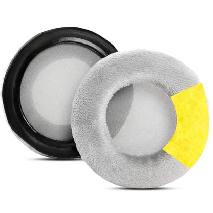 DT770 Velour Replacement Earpads Compatible with Beyerdynamic DT 990 Pro DT 770 Pro DT990 DT770 Pro Headphone Cushions with High Density Memory Foam - Grey