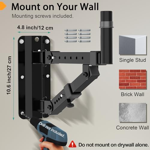 Vondynote Set of 2 Speaker Wall Mounts PA Wall Speaker Mounting Brackets