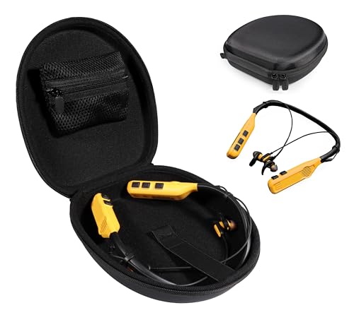 Case Compatible with DEWALT Neckband Headphones and 2-in-1 Neckband Headphones w/Built-in Speakers (Black) - color: Black