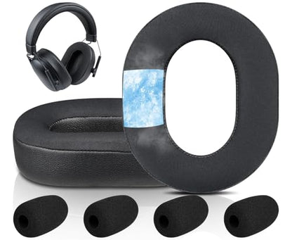 SOULWIT Cooling Gel Earpads Replacement for Razer BlackShark V3/BlackShark V3 X HyperSpeed Wireless Gaming Headsets, Ear Pads Cushions with Ice Silk Fabric, High-Density Memory Foam - Black