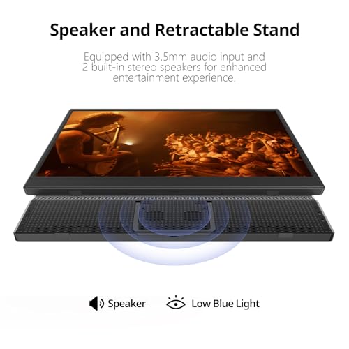 Anyuse 15.6" FHD IPS USB-C HDMI Portable Monitor | 15.6" FHD IPS ultra-slim zero-frame, kickstand, USB-C/HDMI, for PC/Mac/Phone/PS/Xbox/Switch, gaming. - size: 15.6"Portable