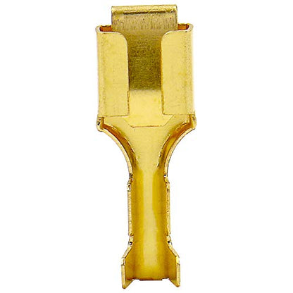 BAOMAIN 100-Pack 6.3mm 1/4" Female Spade Connector Non-Insulated Terminals | Copper 1/4" Non-Insulated Female Connectors with Locking Tab for 18-16 AWG Wire,Ideal for Automotive & DIY Projects