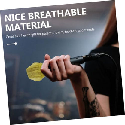Toyvian 120pcs Disposable Non-woven Microphone Covers Protects against Saliva and Noise for Recording Studios Meetings and Events