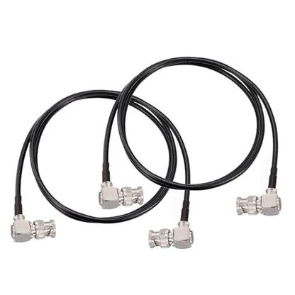 Superbat 3G/6G/12G SDI Cable 3ft 75 Ohm Thin BNC Video Cable Right Angle | Precision Flexible Belden 1855a SDI Jumper Support HD-SDI/3G-SDI/4K/8K Monitor Surveillance Camera CCTV System - size: 3ft, style: 2pcs right angle to right angle
