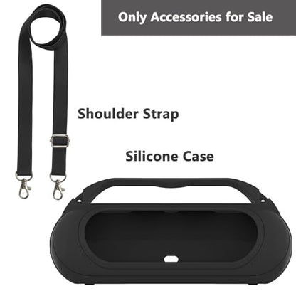Silicone Case for Bitzee Magicals Interactive Toy Digital Pet | Protective Stand Holder for Beats Pill Bluetooth Speaker Accessories With Should Strap (Black Case) - color: Black Case