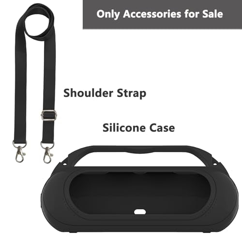 Silicone Case for Bitzee Magicals Interactive Toy Digital Pet | Protective Stand Holder for Beats Pill Bluetooth Speaker Accessories With Should Strap (Black Case) - color: Black Case