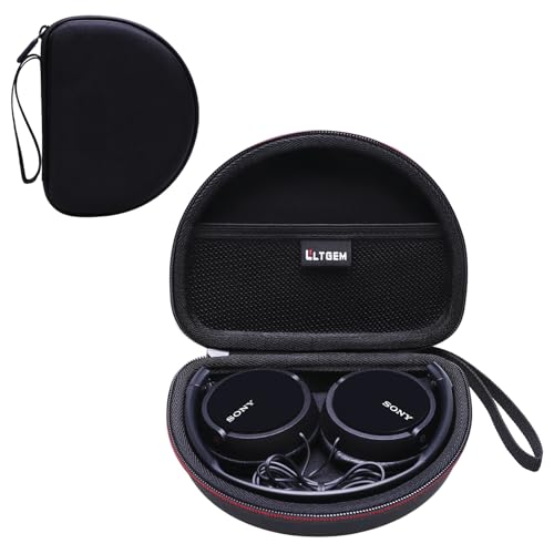 LTGEM Case Compatible with Sony MDR-ZX110 / MDRZX110AP / MDRZX110NC / MDR-ZX310AP ZX Series Wired On-Ear Headphones, Black(Case Only) | Hard Carrying Travel Case for Sony ZX Series MDR-ZX110/ZX110AP/ZX310AP Wired On-Ear Headphones - color: Black