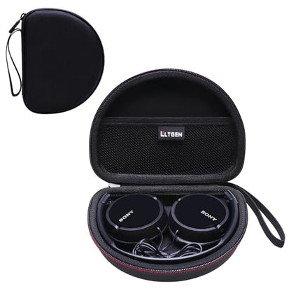 LTGEM Case Compatible with Sony MDR-ZX110 / MDRZX110AP / MDRZX110NC / MDR-ZX310AP ZX Series Wired On-Ear Headphones, Black(Case Only) | Hard Carrying Travel Case for Sony ZX Series MDR-ZX110/ZX110AP/ZX310AP Wired On-Ear Headphones - color: Black