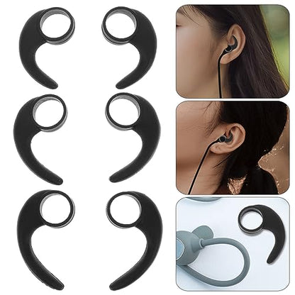 Generic Silicone Ear Wings 6Pcs for 10Mm Earbuds Hook Clips Anti-Slip Earphone Stabilizers Sports Ear Hooks Comfortable Fit for Exercise