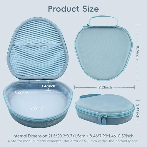 khanka Hard Carrying Case for Apple AirPods Max 2/Apple AirPods Max Wireless Over-Ear Headphones,Light Blue Case - color: Light Blue