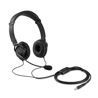 Kensington Hi-Fi 3.5mm Headphones with Mic & Volume Control Button (K33597WW) - style: Classic