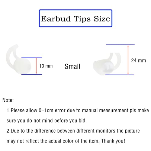 Small Silicone Earbud Tips Replacement Ear Tips Compatible with Bose SoundSport Freestyle IE2 IE3 Headphone Rubber Tips Earbud Covers 3 Pairs - size: S