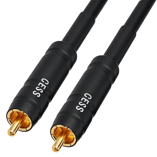 CNCESS RCA Preamp Jumper Cable, Male to Male, 12AWG Soft Link, 1 ft, 2-Pack - size: 1 Foot