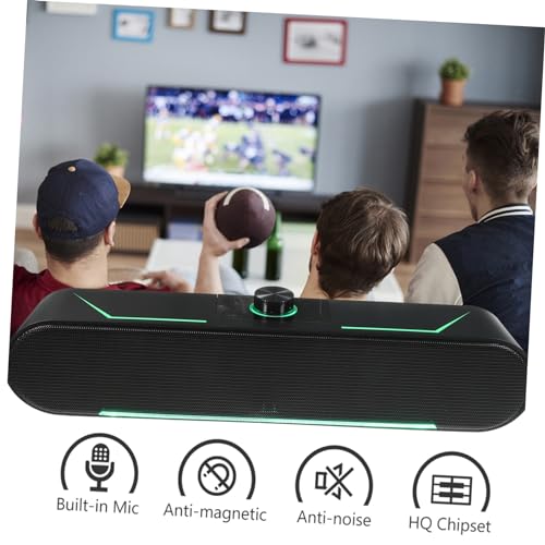 ARTIBETTER Soundbar Speaker Led Lighting Volume Wired Connection Compatible Tablets and Computers for Desktop Use and Home Audio Setup