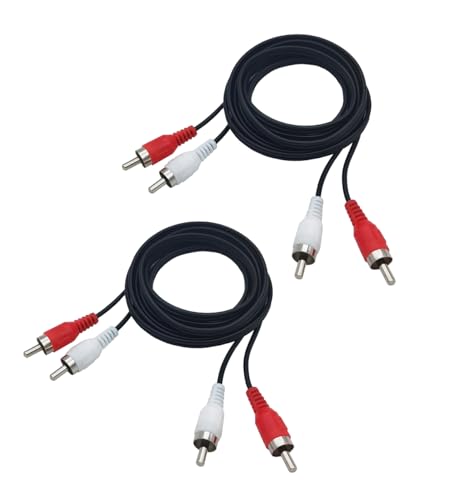 5FT RCA Stereo Audio Cable Male to Male Cable for Speaker Amplifier 2-Pack