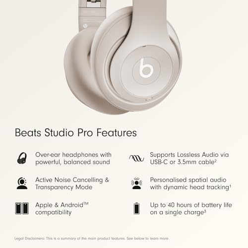 Beats Studio Pro with AppleCare+ for Headphones (2 Years) - Sandstone - color: Sandstone, style: With AppleCare+