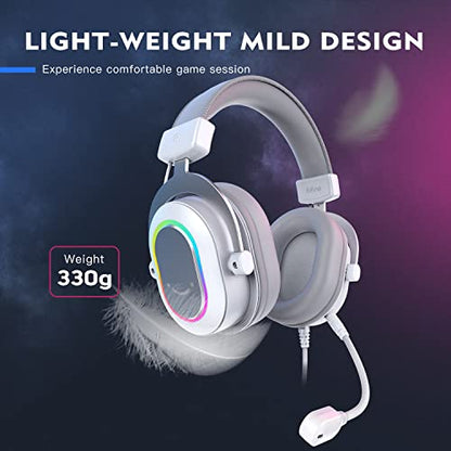 FIFINE Gaming USB Microphone and Computer Headset Kit for Laptop, PC Streaming Condenser Mic for Online Game Bundle, Wired Headphones with Microphone with EQ Mode, Soft Ear Pads for PS4/PS5 (A6W+H6W)