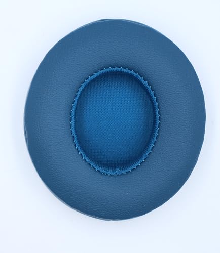 Headphone Replacement Ear Pad Cover Compatible with Beats by Dre Solo3 Solo2 Wired Wireless Headphones Protein Leather Memory Foam Headphone Cushion Ear Muffs-Aqua Blue - color: aqua blue