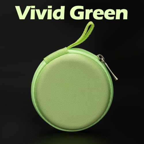 Ginsco Mini-Portable Hard Shell Earbuds Case for Apple EarPods Headphones USB-C Wired Ear Buds/Skullcandy Jib Wired Earbuds, Travel Case for Earphones Earplugs (2, Green) - color: Green