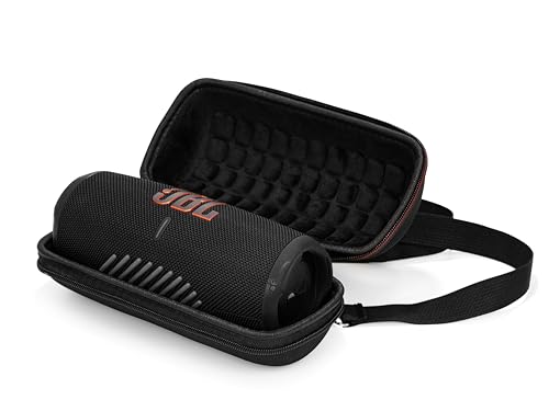 Ginsco Hard Carrying Case for JBL Charge 5/Charge 4 Waterproof Portable Bluetooth Speaker, Travel Case with Adjustable Shoulder Strap and Anti-Slip Handle, Hard Shell Shockproof Protective Cases