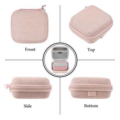 Geekria Shield Speaker Case Compatible with JBL Go 5/4/3, Go 3 Eco Cover, Replacement Hard Shell Portable Speaker Protective Carrying Bag with Cable Storage, Keychain Carabiner (Pink) - color: Pink