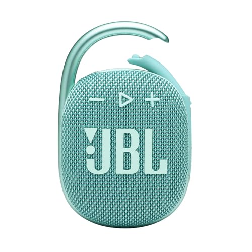 JBL Clip 4, Teal - Portable Bluetooth 5.1 Speaker - Up to 10 Hours of Play - Waterproof & Dust Resistant - Includes Noise & Echo-Canceling Speakerphone - color: Teal