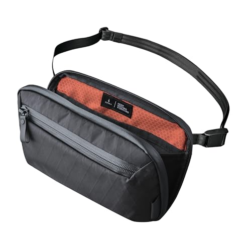ALPAKA Elements Tech Case 미니 테크 파우치 1.5L 케이블 백 블랙 X-Pac VX42 | 내후성 원단, YKK 아쿠아가드 지퍼, 탈착식 어깨끈, 전자 제품 및 액세서리, 일상 업무 여행에 이상적 - color: 블랙-1.5L-X-Pac VX42