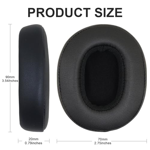 Replacement Ear Pads for Skullcandy Crusher Wireless/Evo/ANC Hesh 3/EVO/ANC, Headphones Earpad Cushions, Headset Ear Covers Also Fit Skullcandy Venue Wireless Headphones - color: black