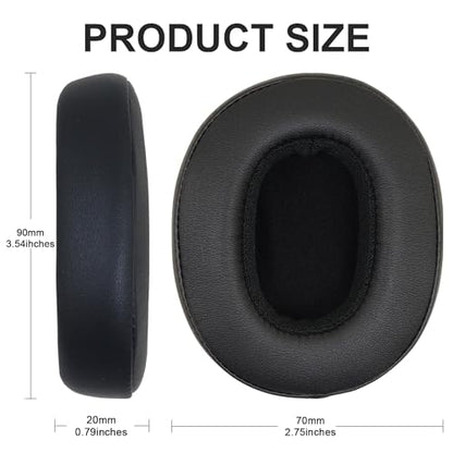 Replacement Ear Pads for Skullcandy Crusher Wireless/Evo/ANC Hesh 3/EVO/ANC, Headphones Earpad Cushions, Headset Ear Covers Also Fit Skullcandy Venue Wireless Headphones - color: black