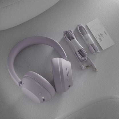Clemm Preset Wireless Over-Ear Headphones, 95H Playtime, Bluetooth, 40mm Drivers, Built-in Mic, Memory Foam Earcups, Aux Cable Included, Foldable Design, Lavender - color: Lavender