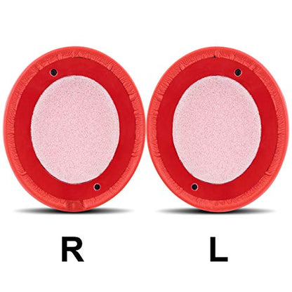 Professional Replacement Ear Pads for Beats Solo 2 & Solo 3 Wireless On-Ear Headphone/Soft Protein Leather/Noise Isolation Memory Foam/Strong Adhesive Tape/Cloud Like Comfort/Extra Durable - color: Red