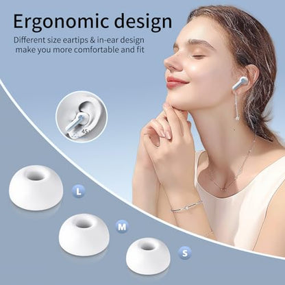 Wekily Wireless Earbuds, Bluetooth 5.3 Headphones with LED Power Display, 2025 New Wireless Earphones, HiFi Stereo,4 ENC Noise Cancelling Mic, 48H Playtime Mini Case IP7 Waterproof for iOS Android - color: Azure