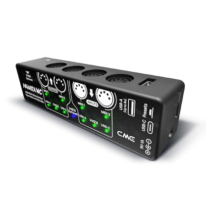 CME H4MIDI WC Advanced USB Host MIDI Interface | Router, Filter, Mapper, Optional WIDI Bluetooth MIDI, Standalone 9V Power Mode, For Guitarists and Producers