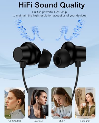 Wired Earbuds, 3.5mm Jack Headphones Wired, in-Ear Apple Earphones with Mic