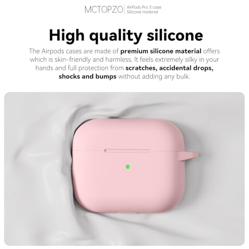 for AirPods Pro 3 Case 2025,Come with Cleaner Kit,Pink | Silicone Protective Cover for Airpod Pro 3rd Generation Case with Keychain,for Women Men,One-Piece Design,Shockproof - color: B-Pink