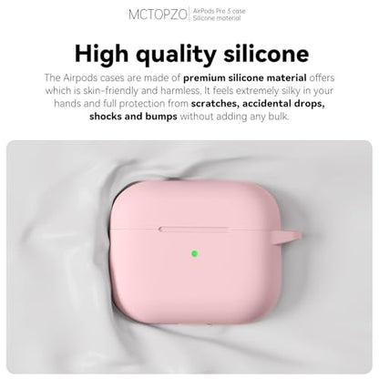 for AirPods Pro 3 Case 2025,Come with Cleaner Kit,Pink | Silicone Protective Cover for Airpod Pro 3rd Generation Case with Keychain,for Women Men,One-Piece Design,Shockproof - color: B-Pink