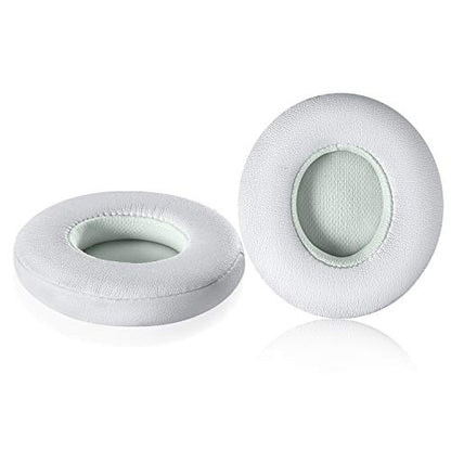 Solo 2.0 Wired Replacement Earpads, JARMOR Memory Foam Ear Cushion Cover for Beats Solo 2.0 Wired On Ear Headphones by Dr. Dre ONLY, (Does NOT FIT Solo 2.0/3.0 Wireless) (White) - color: White