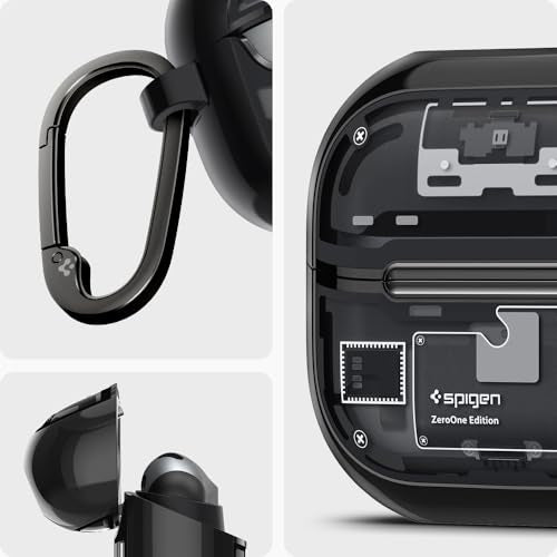 Spigen Ultra Hybrid Designed for Galaxy Buds3, Buds3 Pro & 3 FE (2025/2024) | TPU & PC Dual Layer Protection, DDP Printing, Included Carabiner - Zero One - size: Buds3 Pro / Buds 3