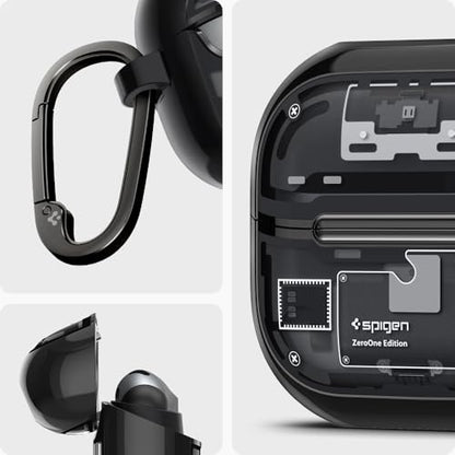 Spigen Ultra Hybrid Designed for Galaxy Buds3, Buds3 Pro & 3 FE (2025/2024) | TPU & PC Dual Layer Protection, DDP Printing, Included Carabiner - Zero One - size: Buds3 Pro / Buds 3