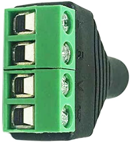 3.5mm 4Pole Female TRRS Stereo AudioVideo AUX Balun Adapter2pcs | 1/8" Female Jack to 4 Screw Solderless Terminal Female Adapter AUX Balun Connector for Headphone