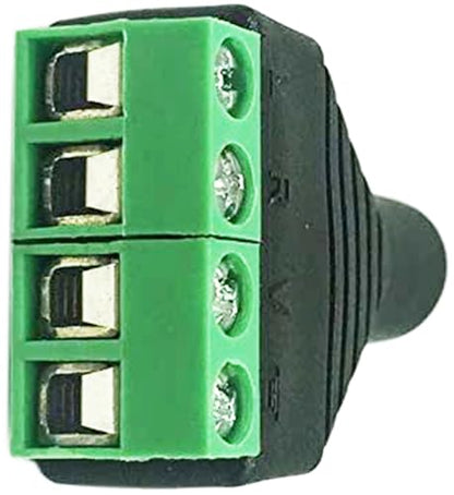 3.5mm 4Pole Female TRRS Stereo AudioVideo AUX Balun Adapter2pcs | 1/8" Female Jack to 4 Screw Solderless Terminal Female Adapter AUX Balun Connector for Headphone