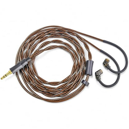 FAAEAL HiFi Audiophile IEM Cable,6N High Purity Oxygen Free Copper (OFC) Wired Earphone Cable Compatible with KZ ZS10 ZSN AS16,QDC-C Pin in Ear Monitor Cords for Musicians 3.5mm 4.9ft(Recessed 2pin)