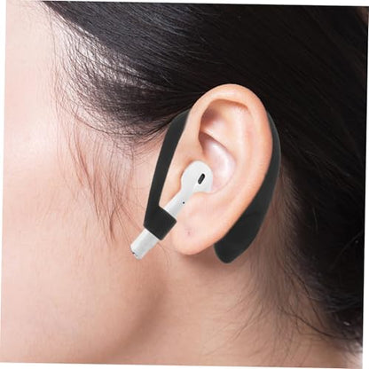 jojofuny 1pair Soft Silicone Ear Hooks for Earphones Loss Prevention Compatible Earbuds for Running Gym Jogging and Cycling