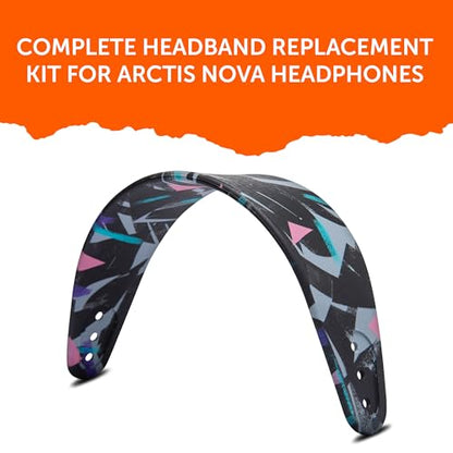 WC HeadbandZ Arctis Nova - Silicone Headband for Arctis Nova Headsets | Made by Wicked Cushions | Enhanced Flexibility, Comfort & Style, Matching Earpad Designs | 90's Black - color: 90's Black